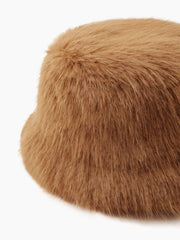 Solid Fluffy Bucket Hat