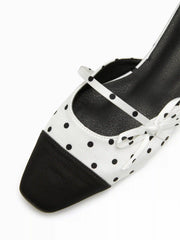 BOWKNOT & POLKA DOT HEELS