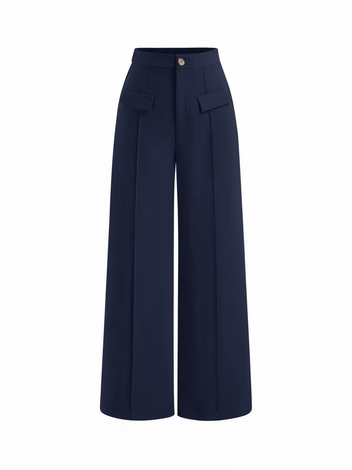High Rise Pocket Straight Leg Trousers