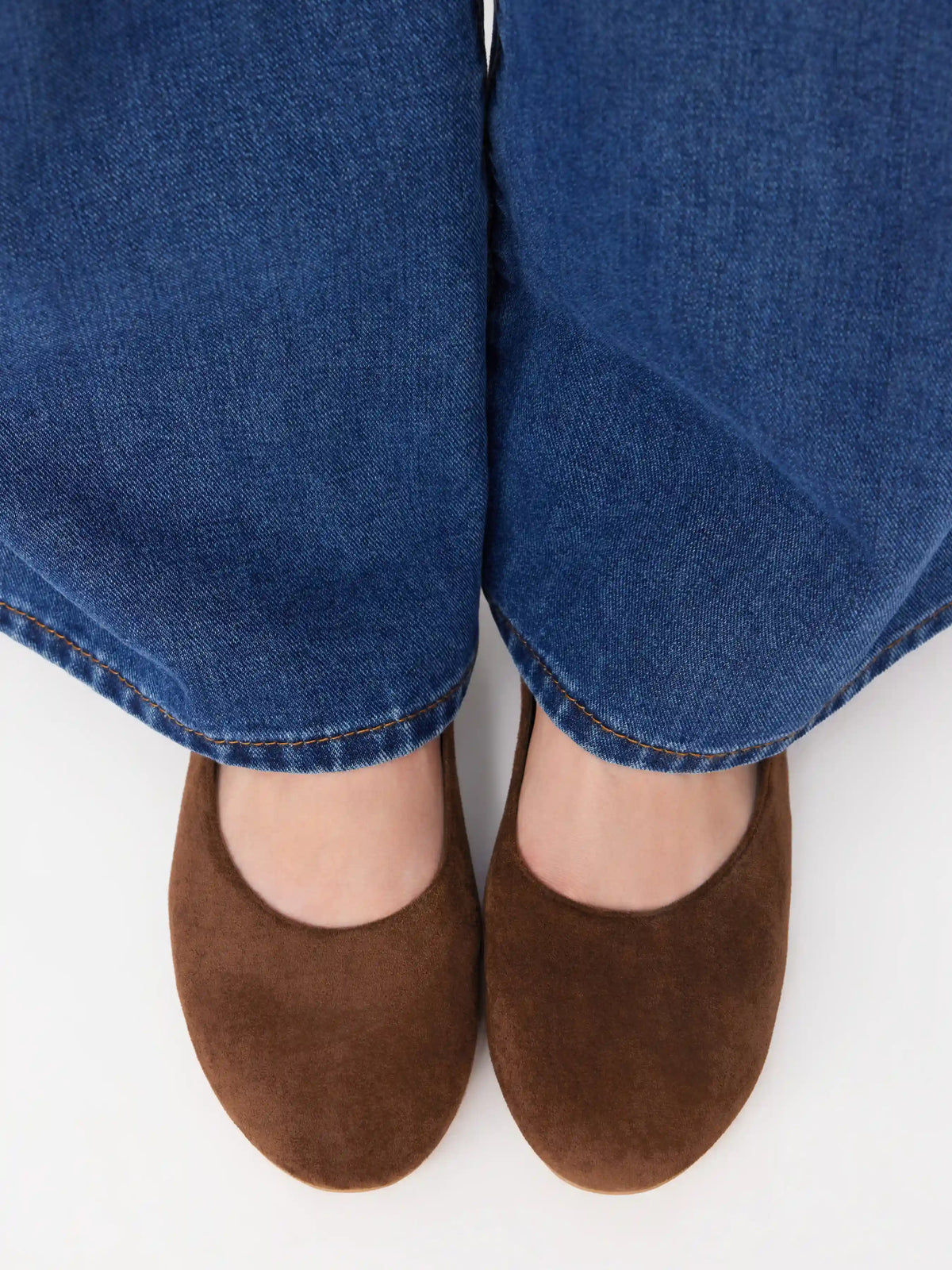 ROUND TOE  FAUX SUEDE BUCKLE  MARY JANE FLATS