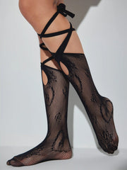 Lace Up Over the Calf Socks
