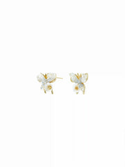 BUTTERFLY & FLOWER STUD EARRINGS