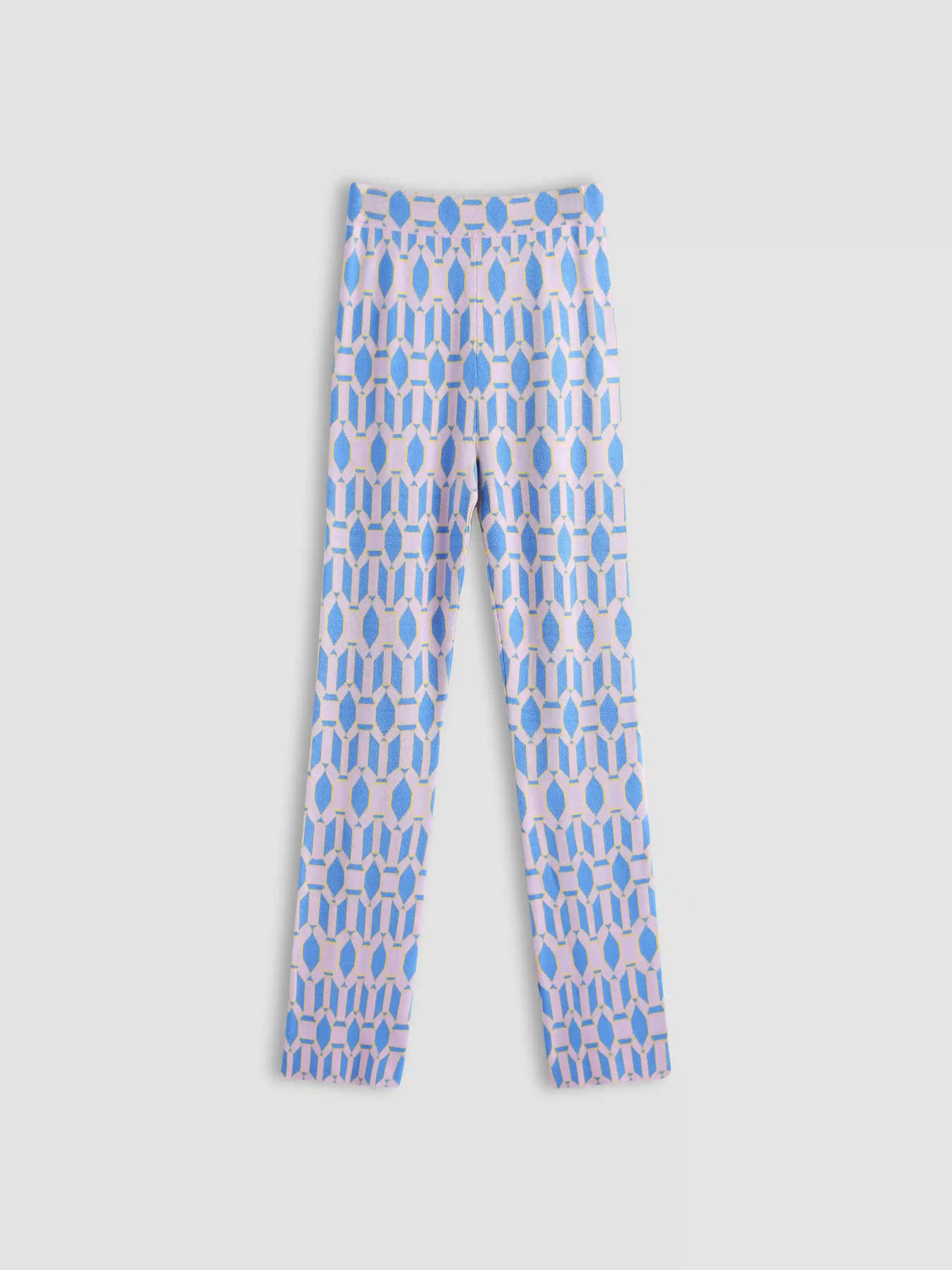 Blue Retro Pattern Trousers