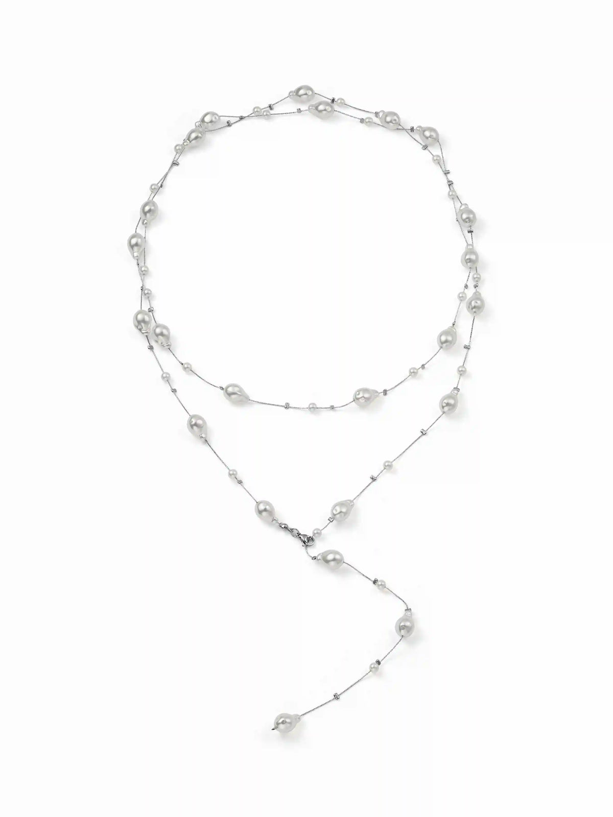 FAUX PEARL LAYERED NECKLACE