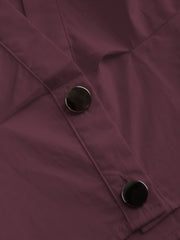 Cotton Collar Mid-length Sleeve Shirt  with Cami Top