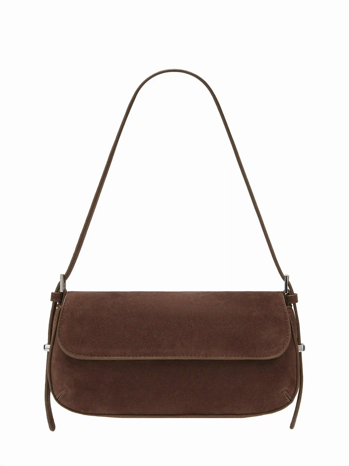 FAUX SUEDE SHOULDER BAG