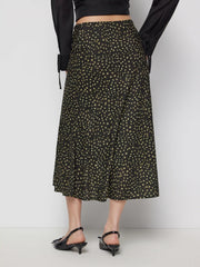 Polka Dot Zipper Mermaid Maxi Skirt