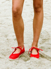 LACE-UP ESPADRILLE FLATS