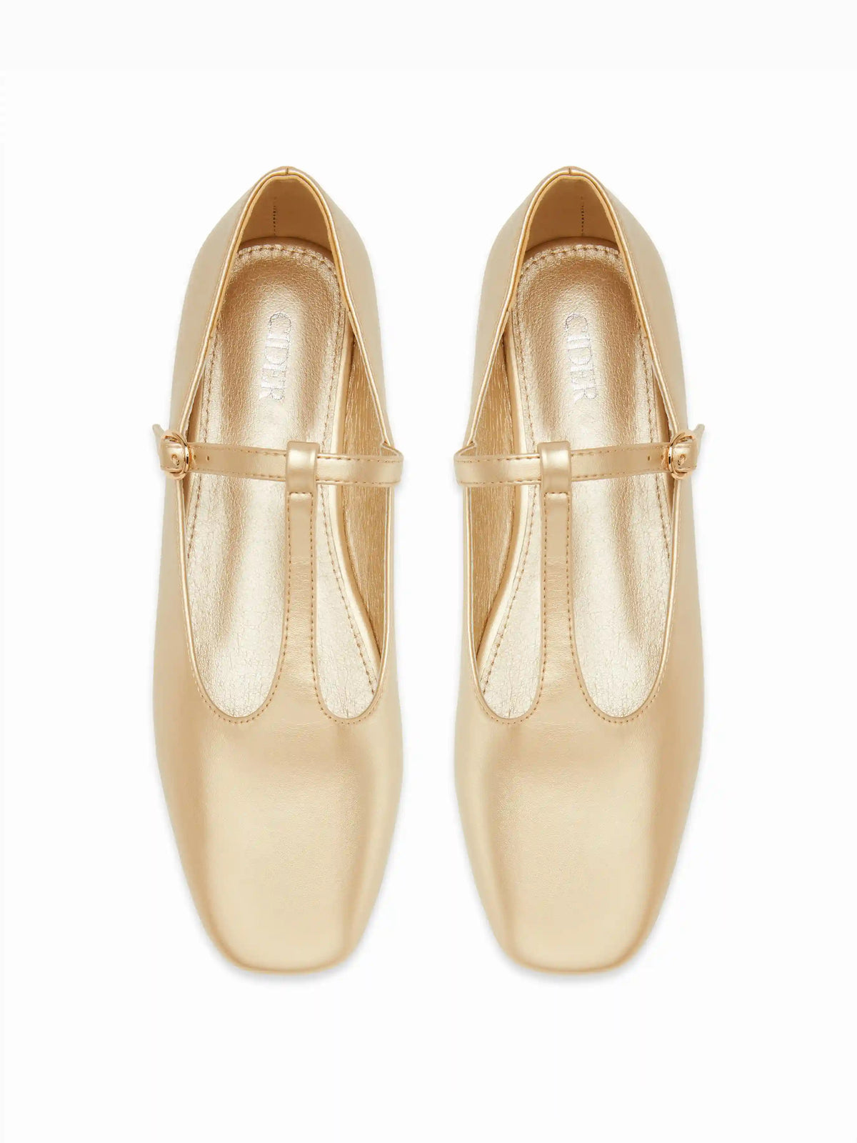 T-STRAP SQUARE TOE MARY JANE FLATS