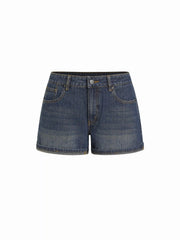 Denim Low Rise  Shorts