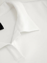 Collar Solid Short Sleeve Tee