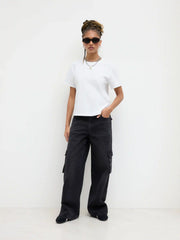 Cotton-blend Round Neckline Easy Tee
