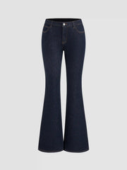 High Stretch Cider Denim Low Rise Flared Jeans