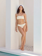 Texture Floral Bracelet Bikini Set