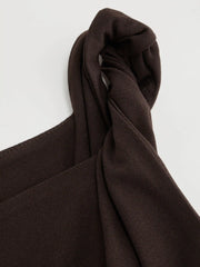 Boat Neck Asymmetrical Hem Ruched Tank Top