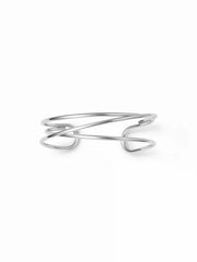WAVE OPEN BANGLE BRACELET