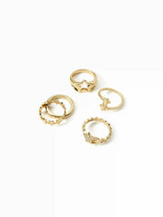 5 PCS STAR RING SET