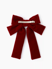 Solid Bowknot Decor Hair Clip