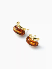TORTOISESHELL STUD EARRINGS