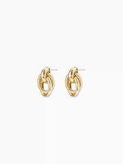 CHAIN LINK HOOP EARRINGS