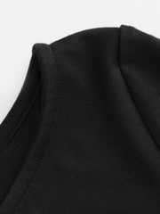 Boat Neck Metal Detail Top