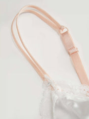 Solid Lace Bowknot Triangle Bralette