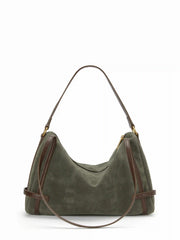 FAUX SUEDE SHOULDER BAG