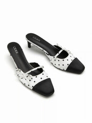 BOWKNOT & POLKA DOT HEELS