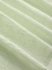 Cotton V-neck Broderie Anglaise Shirred Lettuce Trim Cami Top