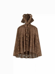 Lace Halter Neckline Draped Oversized Top