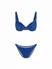 Sweetheart Ruched Underwire Low Rise Bikini Set