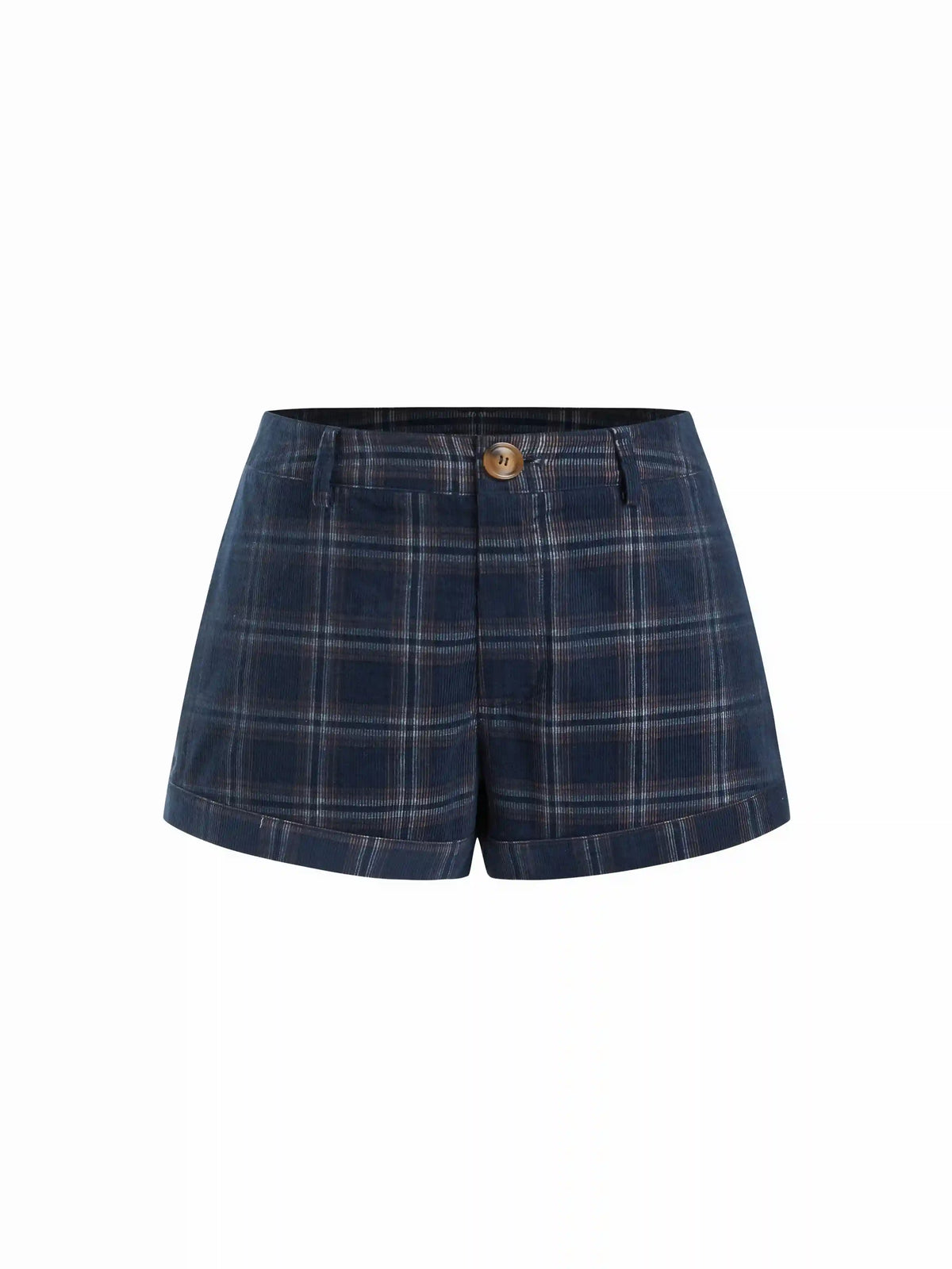 Cotton-blend Tartan Low Rise Micro Shorts