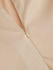Boat Neck Bowknot Ruffle Puff Sleeve Maxi Dress