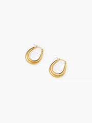 OVAL HOOP EARRINGS