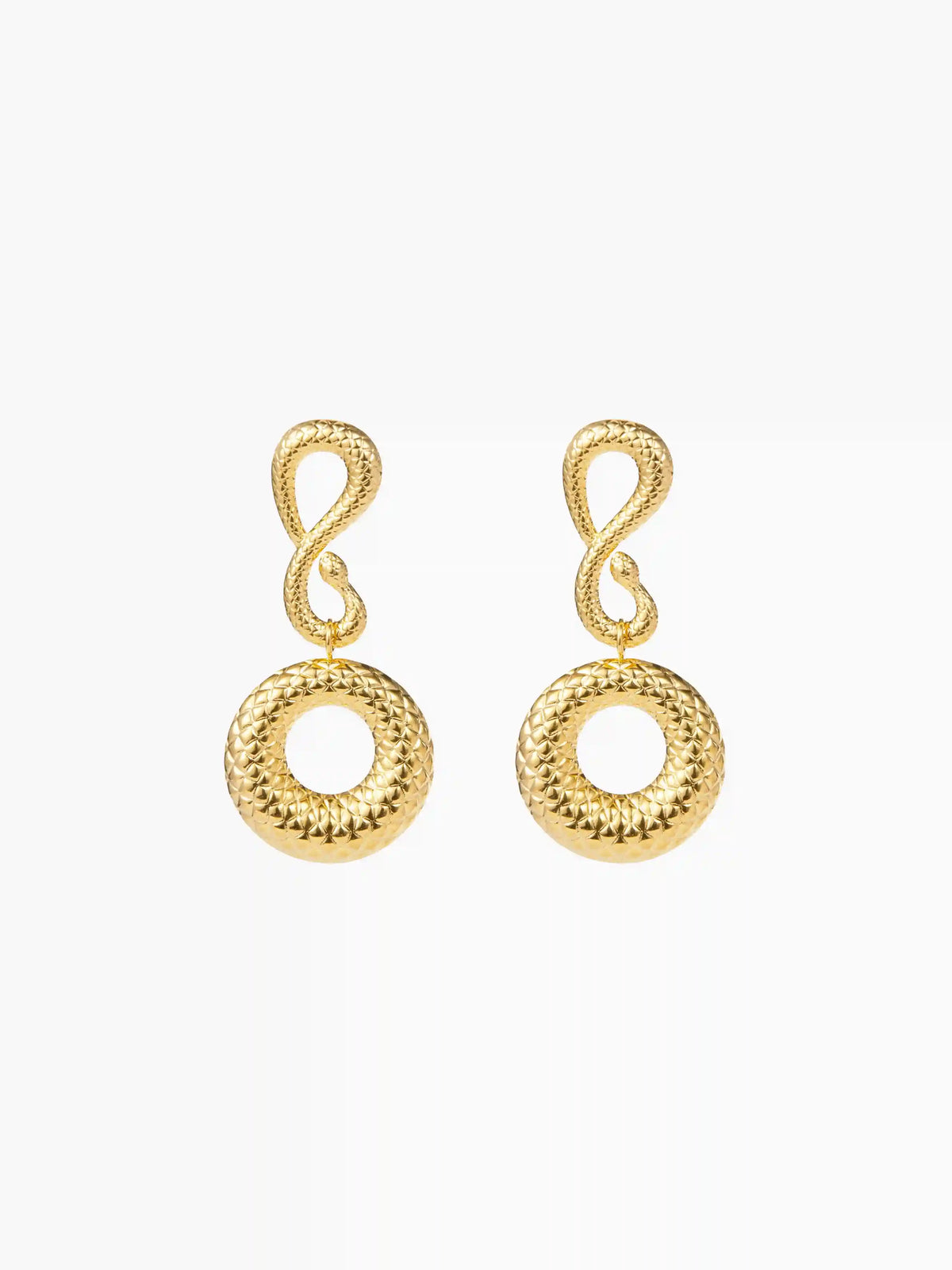 Snake Design Drop Earrings