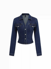 Denim Metal Detail Blouse