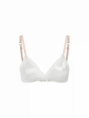 Solid Lace Bowknot Triangle Bralette