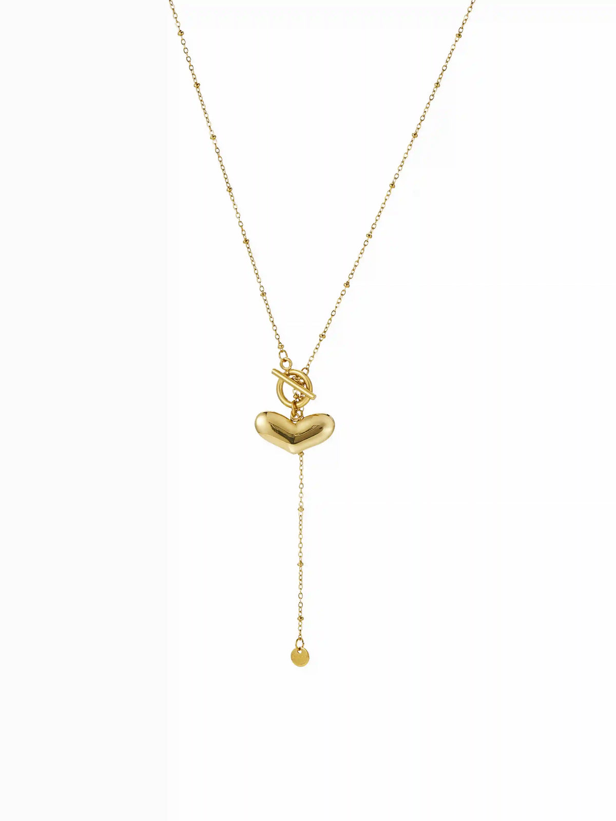 Y-SHAPED HEART PENDANT NECKLACES