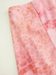 Chiffon Mid Rise Floral Hanky Hem  Midi Skirt