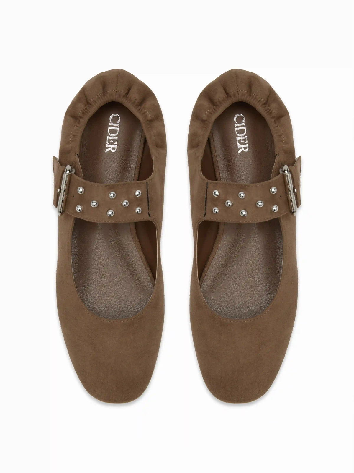 ADJUSTABLE STRAP FAUX SUEDE FLATS