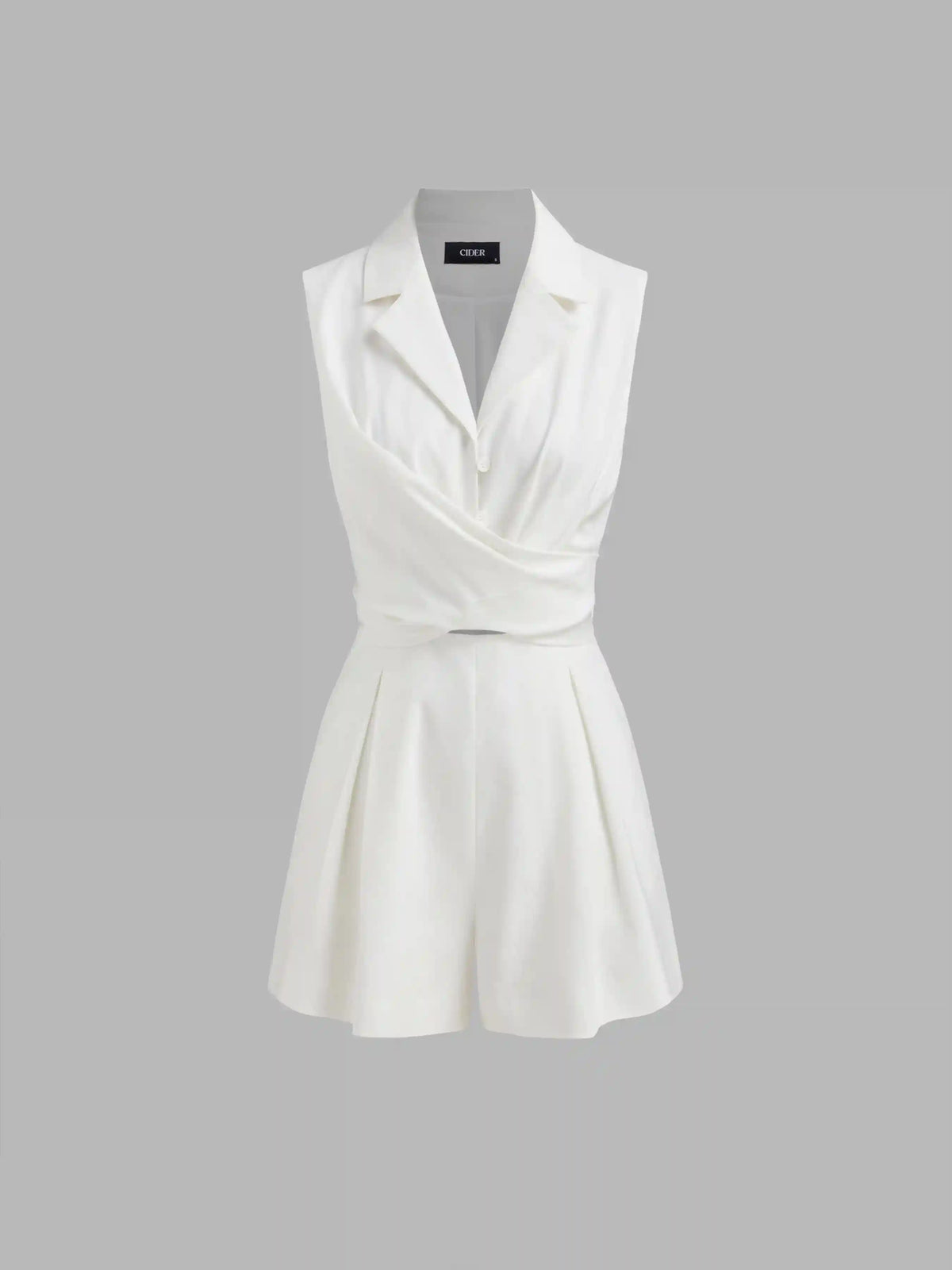 Collar Bowknot Criss Cross Romper