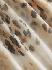 Chiffon Leopard Print Mid Rise Knotted Bloomer Trousers