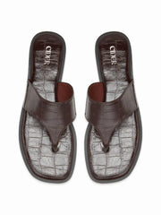 CROCODILE PATTERN FLIP-FLOP SLIPPERS