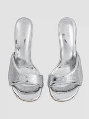 RHINESTONE DECOR HEELS