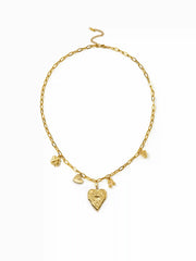 HEART & CHERRY & STRAWBERRY PENDANT NECKLACE