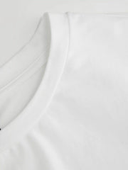 Cotton-blend Ruched Twist Mid-length Sleeve Tee Curve & Plus