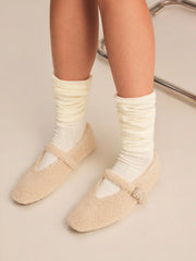FUZZY MARY JANE FLATS