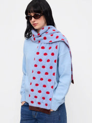 POLKA DOT FUZZY SCARF