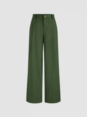Mid Rise Straight Leg Trousers