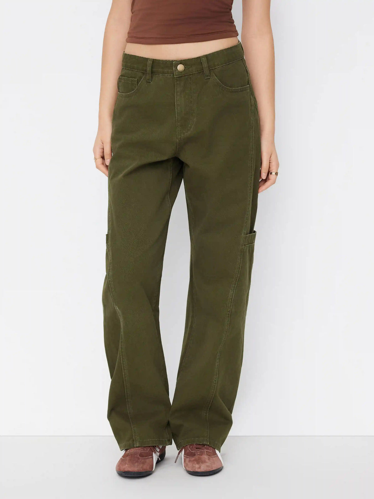 Cider Denim Low Rise Pocket Barrel-leg Jeans